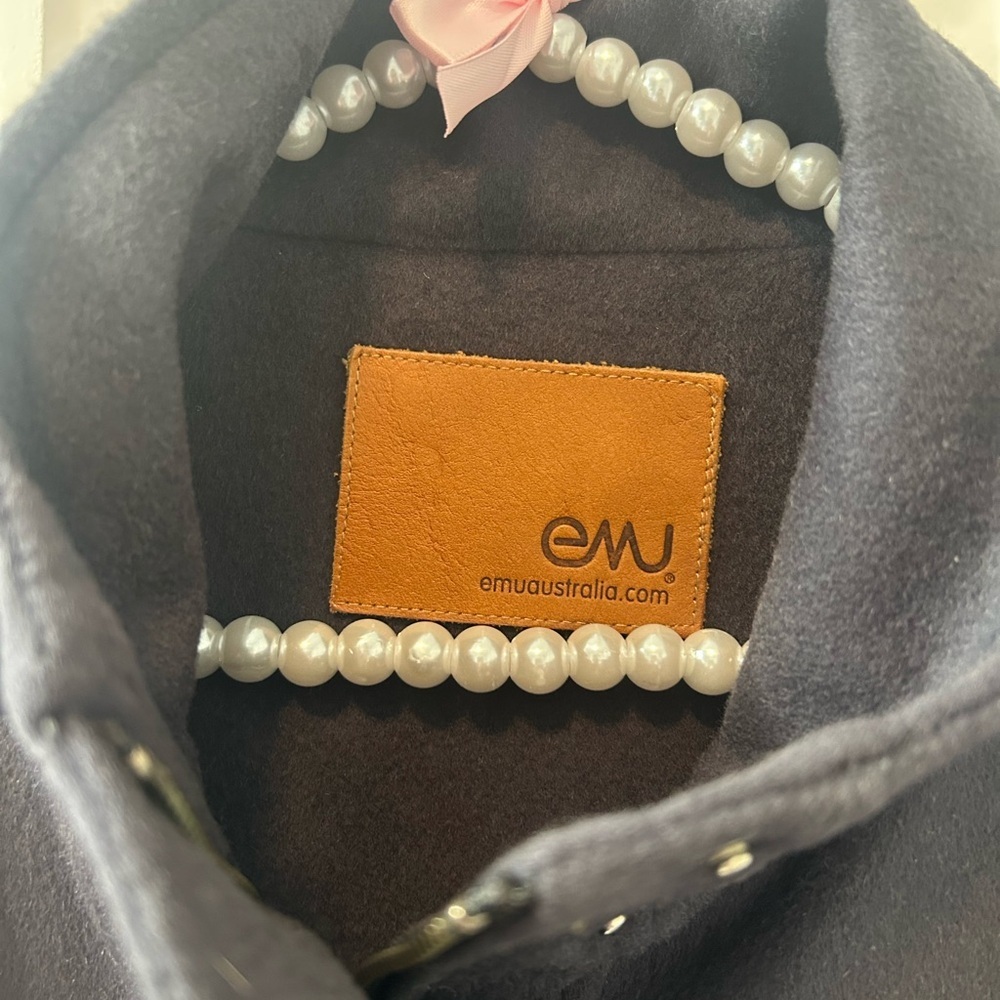 EMU Australia 100% Merino Wool charcoal Coat Jacket - Picture 4 of 4